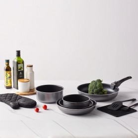 Batterie de cuisine 10 pcs aluminium anti adhésif TFI TITANE10 Kitchencook