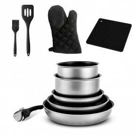 Batterie de cuisine 10 pcs aluminium anti adhésif TFI TITANE10 Kitchencook