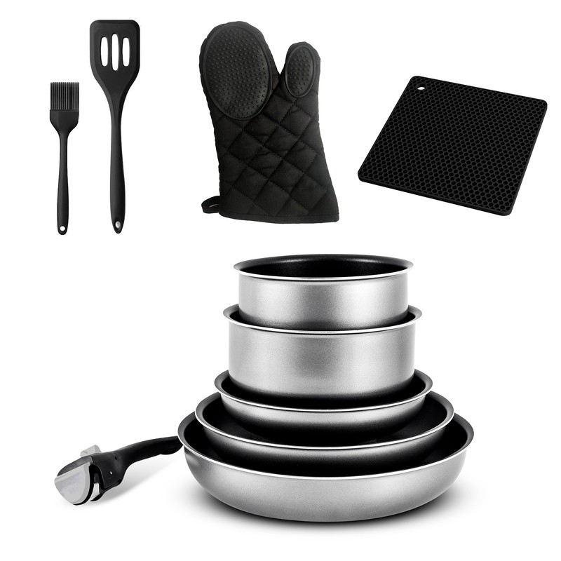 Batterie de cuisine 10 pcs aluminium anti adhésif TFI TITANE10 Kitchencook