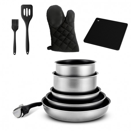 Batterie de cuisine 10 pcs aluminium anti adhésif TFI TITANE10 Kitchencook