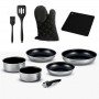Batterie de cuisine 10 pcs aluminium anti adhésif TFI TITANE10 Kitchencook