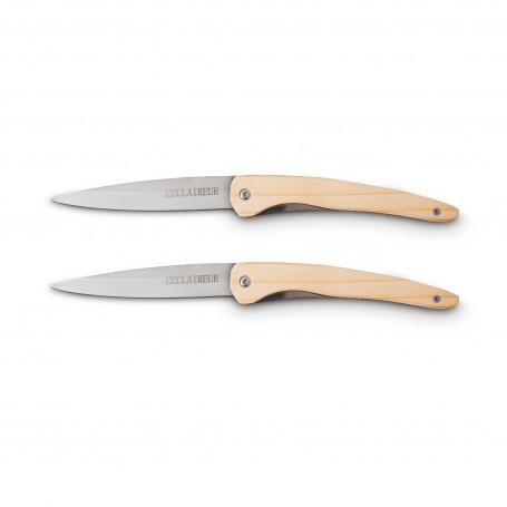 LOT DE 2 COUTEAUX DE POCHE BOIS DE GENÉVRIER MODÈLE AVENTURIER DE L'ÉCLAIREUR