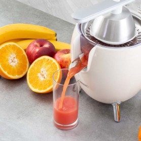 Presse agrumes double cônes avec filtre en acier PRESSPOD crème Kitchencook