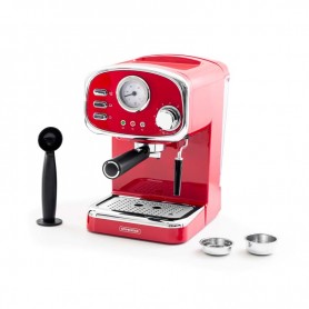 Machine à expresso café moulu avec buse vapeur LITTLE_ITALY_RED Kitchencook