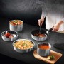 BATTERIE DE CUISINE INOX AMOVIBLE 8 PCS FLEX8 IX DE KITCHENCOOK