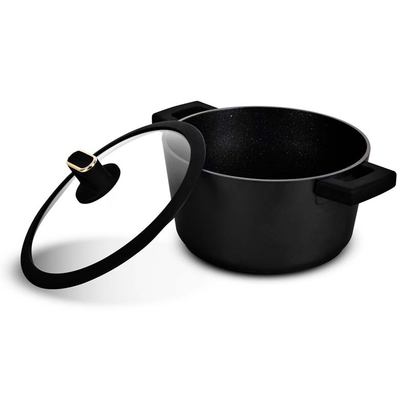Faitout 28cm fonte d'aluminium anti adhésif TFI BRASS Kitchencook