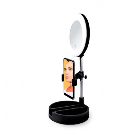 MIROIR SELFIE AVEC LED MRR1 BLACK DE YOGHI