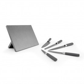 Lot 5 couteaux inox avec support magnétique SLATE Kitchencook