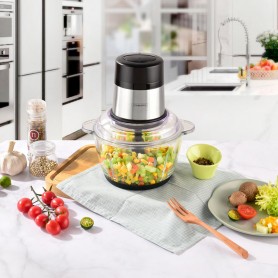 Hachoir électrique 2L avec lames en inox MIXPOD2000 inox Kitchencook