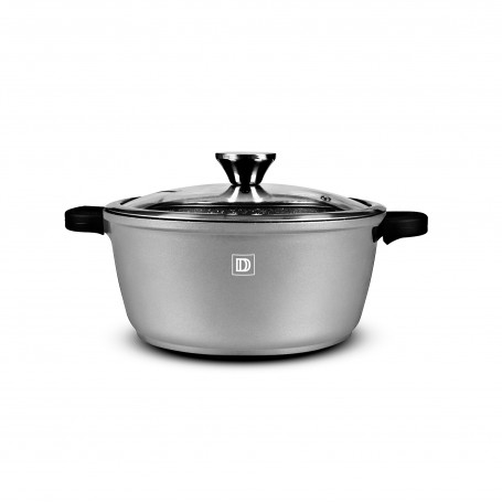 FAITOUT 24CM FONTE D'ALUMINIUM AVEC COUVERCLE CRISTAL GRIS FT24TFI DE DURAND DUPONT