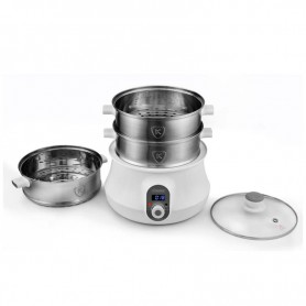 Cuiseur vapeur & couscoussier inox avec livre de recettes MULTISTEAM9 Kitchencook