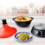 Tajine électrique avec pot en terre cuite KJINE_3 rouge Kitchencook