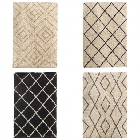 Tapis de bain en coton moelleux et absorbant 50x75 cm