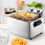 Friteuse Semi-Pro 3000w 5l Avec Fenêtre En Verre K-FRY XL INOX - Reconditionné