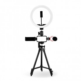 Trépied Vlogging Kit Avec Anneau Lumineux Livestreaming VLOG 550 - Reconditionné
