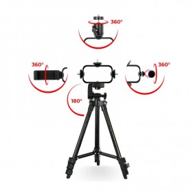 Trépied Vlogging Kit Avec Anneau Lumineux Livestreaming VLOG 550 - Reconditionné