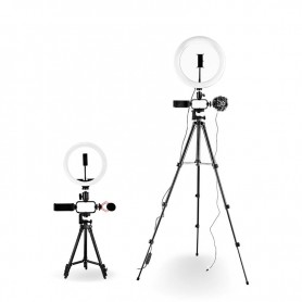 Trépied Vlogging Kit Avec Anneau Lumineux Livestreaming VLOG 550 - Reconditionné