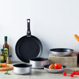 Batterie De Cuisine 6pcs Aluminium Avec Poignée Amovible TFI FEEL6G - Reconditionné