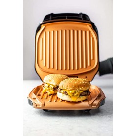 Grill cuivre de titane anti adhésif avec récupérateur de graisse  GRILL_02