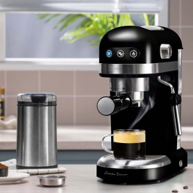 Machine à expresso 19 bars avec buse en inox LITTLE VENICE noir Kitchencook