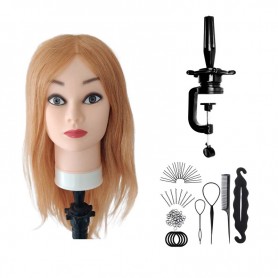 Tête à coiffer avec chevelure naturelle HAIR DESIGN Yoghi