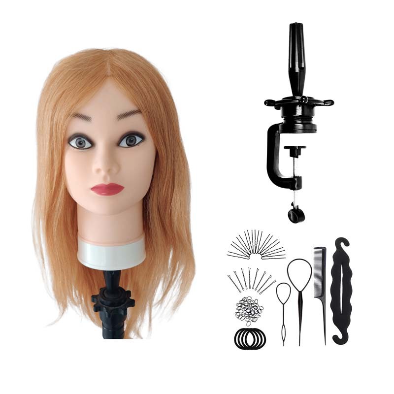 Tête à coiffer avec chevelure naturelle HAIR DESIGN Yoghi