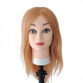 Tête à coiffer avec chevelure naturelle HAIR DESIGN Yoghi