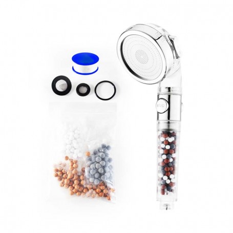 POMMEAU DE DOUCHE AVEC FILTRATION A BILLES DE YOGHI