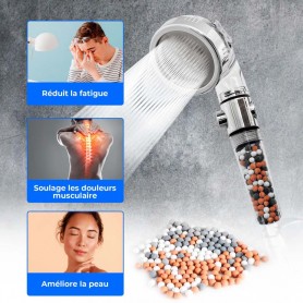 POMMEAU DE DOUCHE AVEC FILTRATION A BILLES DE YOGHI