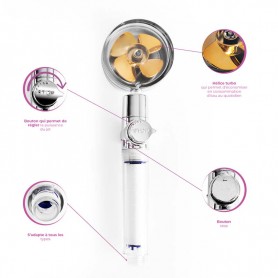 POMMEAU DE DOUCHE HAUTE PRESSION ECOFILTER BOOST DE YOGHI