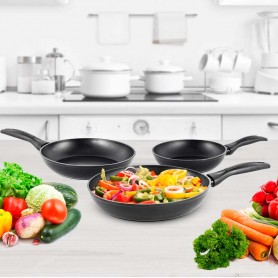 Set de 3 poêles en aluminium forgé anti adhésif EMMA2 Durand Dupont