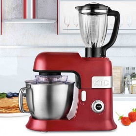 Robot pétrin avec blender en verre et accessoires en teflon EXPERTXL rouge Kitchencook