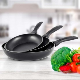 Set 3 poêles aluminium forgé anti adhésif LAETI Durand Dupont