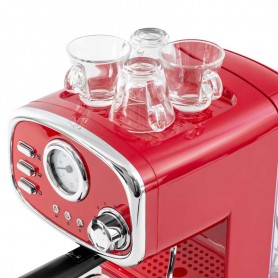 Machine à expresso café moulu avec buse vapeur LITTLE_ITALY_RED Kitchencook