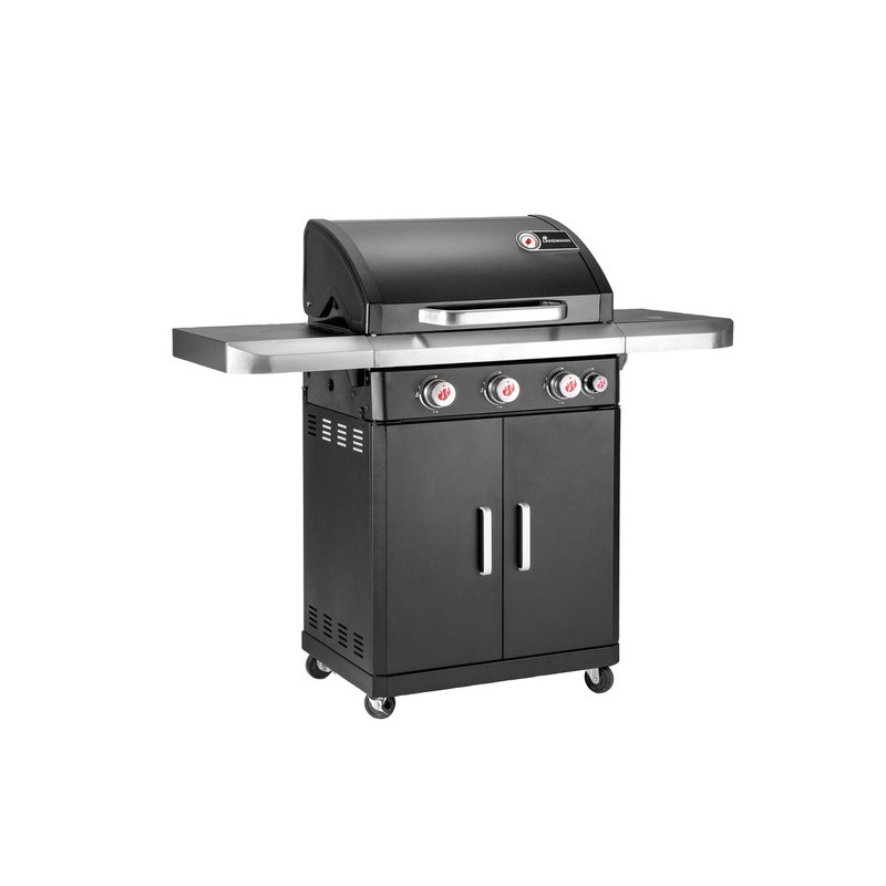 Barbecue à gaz en acier inoxydable avec grille de cuission REXON PTS3 de la marque Landmann