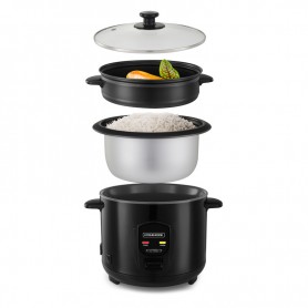 Cuiseur à riz 1.8L avec cuve métal et panier vapeur  JAPAN X Kitchencook noir