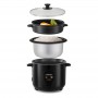 Cuiseur à riz 1.8L avec cuve métal et panier vapeur  JAPAN X Kitchencook noir