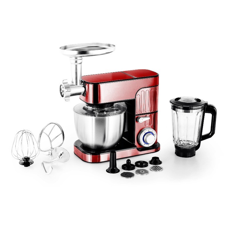 Robot pétrin 5.5L avec hachoir ANTARA PRO rouge Kitchencook - Reconditionné