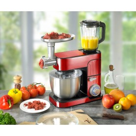 Robot pétrin 5.5L avec hachoir ANTARA PRO rouge Kitchencook - Reconditionné