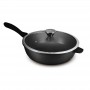 Sauteuse Noire Fonte D'aluminium 24cm Avec Couvercle TFI Durand Dupont - Reconditionné