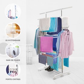 Etendoir 25 mètres d'étendage en acier inoxydable ET100 Garnier - Reconditionné