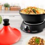 Tajine électrique avec pot en terre cuite KJINE_3 rouge Kitchencook