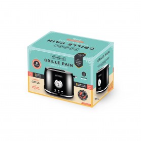 Grille pain style rétro double fentes RETRO TOAST noir Kitchencook - Reconditionné