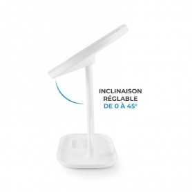 Miroir de table blanc avec LED et porte-bijoux recharcheable MIZO de Yoghi