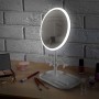 Miroir de table blanc avec LED et porte-bijoux recharcheable MIZO de Yoghi