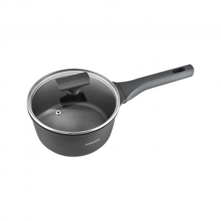 Casserole fonte d’aluminium noir 16cm TFI avec couvercle BETTY CAS16TFI de Kitchencook