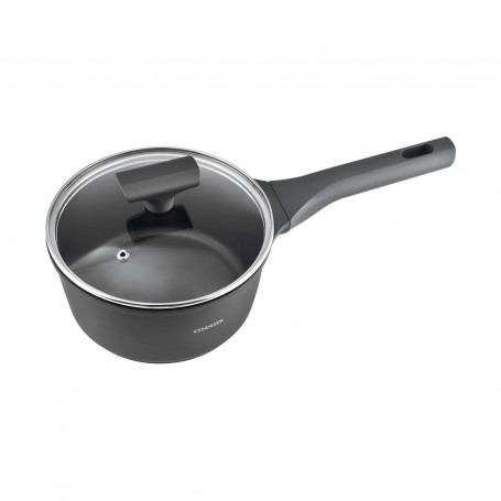 Casserole fonte d’aluminium noir 18cm TFI avec couvercle BETTY CAS18TFI de Kitchencook