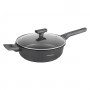 Sauteuse fonte d’aluminium noirz 26cm avec couvercle BETTY ST26TFI de Kitchencook