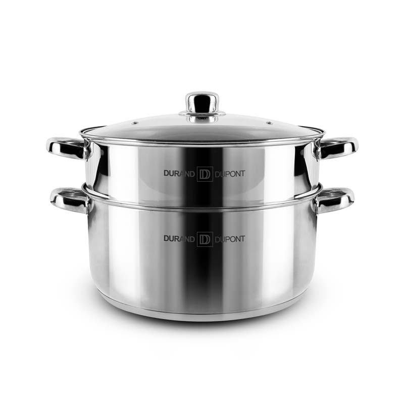 Couscoussier inox 30 cm tfi avec couvercle en verre MARRAKECH_20 de Kitchencook