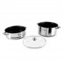 Couscoussier inox 30 cm tfi avec couvercle en verre MARRAKECH_20 de Kitchencook